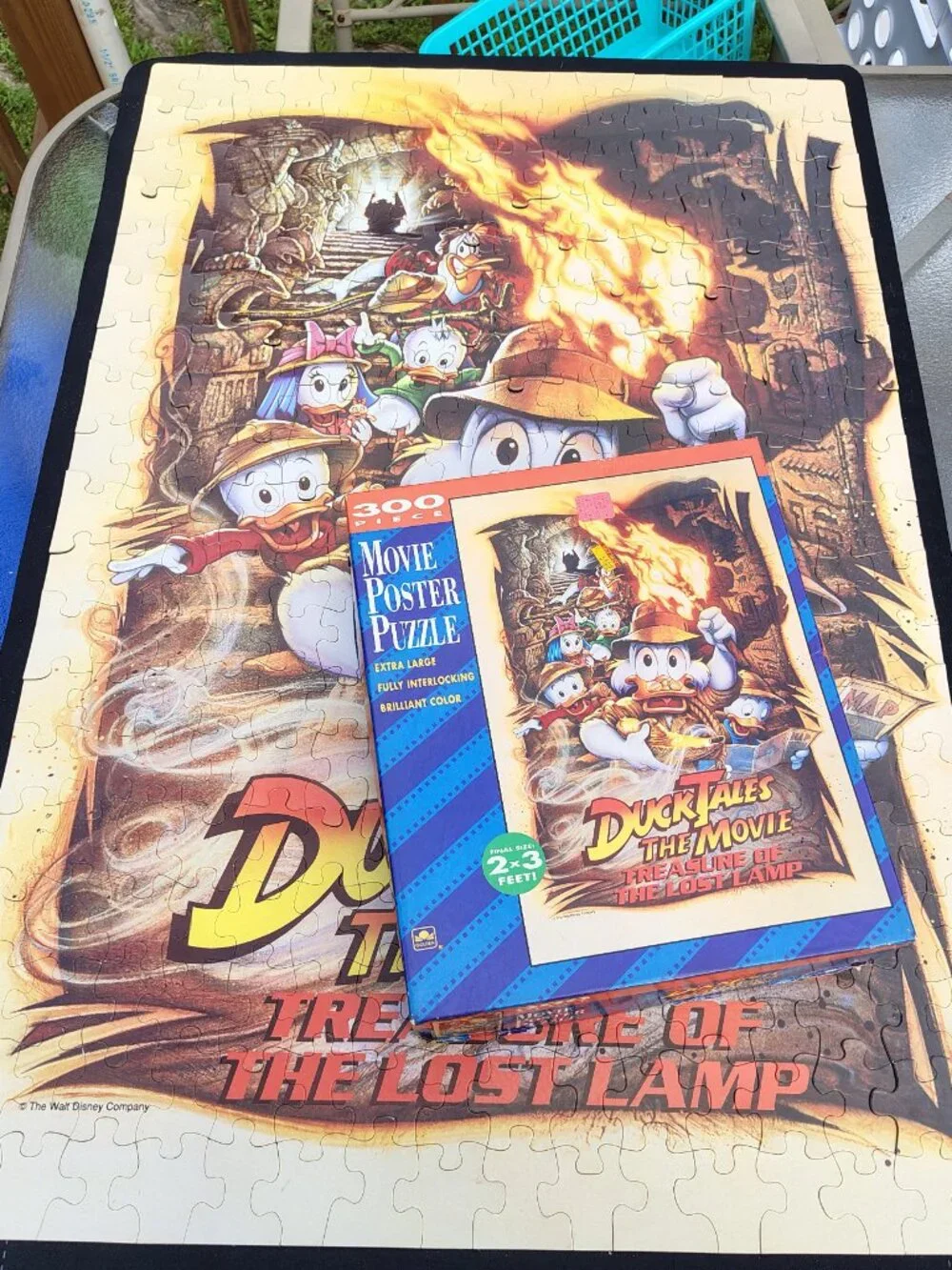 Disney Duck Tales Movie Poster Puzzle 300 Pc Treasure of the Lost Lamp Complete